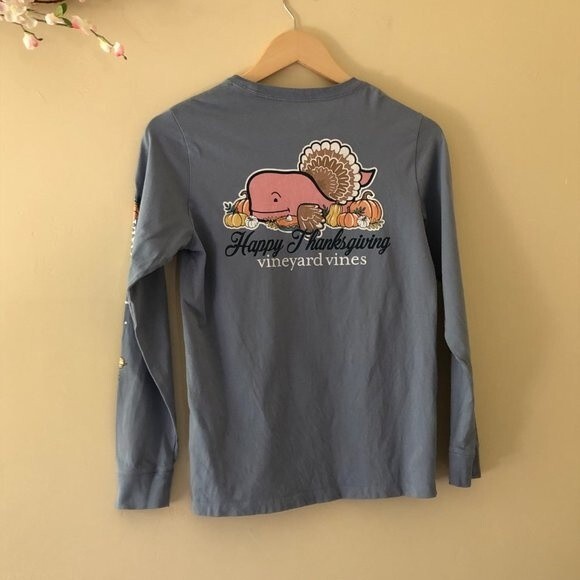 Vineyard Vines Shirt "Happy Thanksgiving" size M - Picture 2 of 7